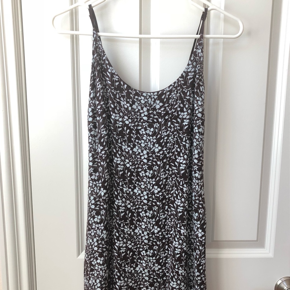 Kimchi Blue Light Blue and Brown Mini Dress